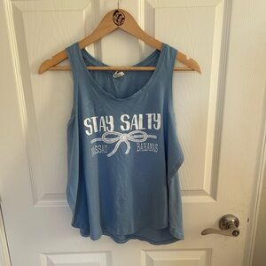 Blue Tank Top swimsuit cover Small